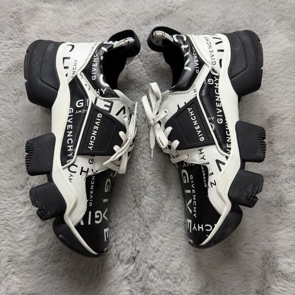 Givenchy Jaw \'Overprint\' Black And White Mens Authentic Sneakers Size 44
